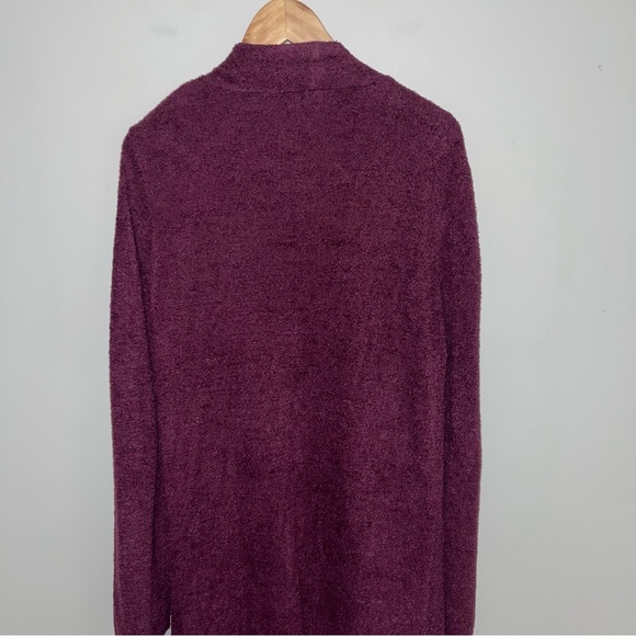 Barefoot Dreams‎ Wrap Cardigan Sweater Women's Size L/XL Burgundy CozyChic Lite - Picture 7 of 9